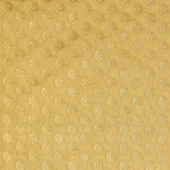 Burlywood Brown Brocade Gold Zari Booti Embroidery Fabric