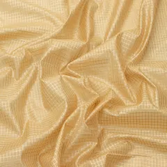 Dim Golden Chanderi Silver Zari Lining Embrodiery Fabric