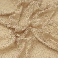 Bone White Floral Chantilly Net
