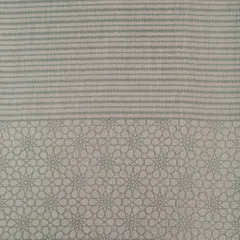 Ash Grey Motif Print Chanderi Handloom