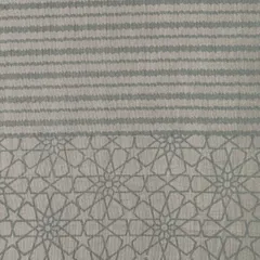 Ash Grey Motif Print Chanderi Handloom