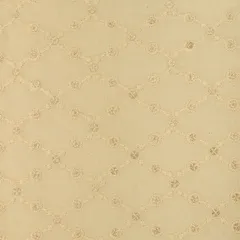 Off-White Threadwork Embroidery Kora Cotton Fabric
