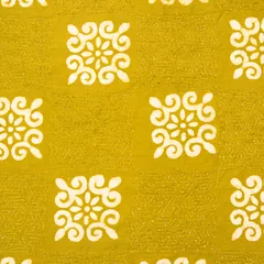 Moss Green Cotton Batik Print ThreadworkEmbroidery Fabric