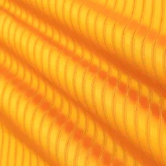 Bright Yellow Semi Brocade Stripe Pattern Fabric