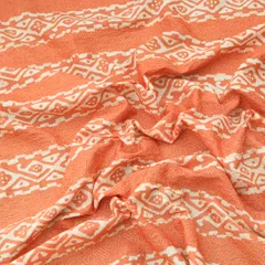 Carnation Pink Cotton Batik Print Threadwork Fabric