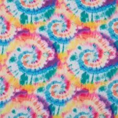Sky Blue Lawn Tie Dye Pattern Print Fabric