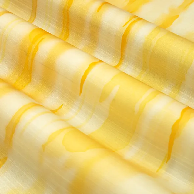 Light Yellow Lawn Tie & Dye Pattern Print Fabric