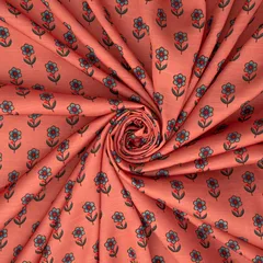 Strawberry Pink Lawn Floral Digital Print Fabric