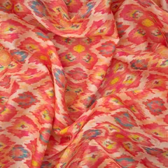 Bubblegum Pink Lawn Tie Dye Pattern Print Fabric