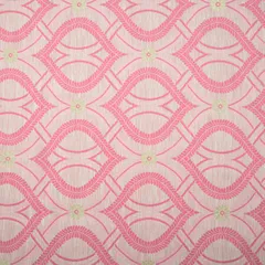 Baby Pink Silver Zari Floral Work Brocade Fabric