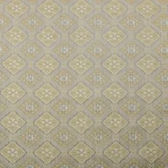 Frost White Brocade Floral Silver ZariWork Fabric