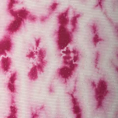 Purple Tie & Dye Pattern Chinon Fabric With Sequins Embroidery