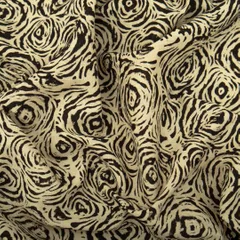 Black & Ivory Cotton Rose Floral Kalamkari Print Fabric