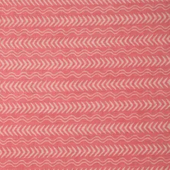 Pink Cotton Flowy Stripe Print Fabric