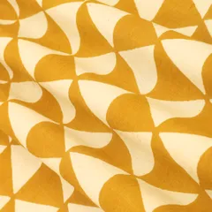 Peru Brown Cotton Triangle Pattern Kalamkari Print Fabric