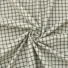 Lace White Cotton Linen Geometric Print Fabric