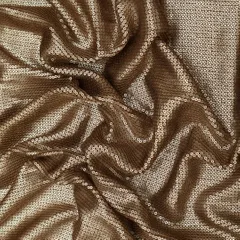 Coffee Brown Georgette Sequin Embroidery Fabric