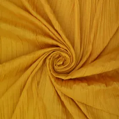 Golden Yellow Crush Linen Plain Fabric