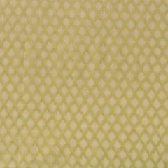 Frost White Chanderi Dim Golden Zari Scale Pattern Work Brocade Fabric
