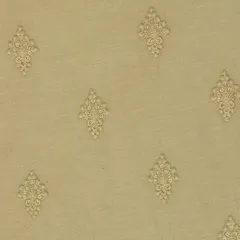 Off-White Kora Silk Chanderi Embroidery Fabric