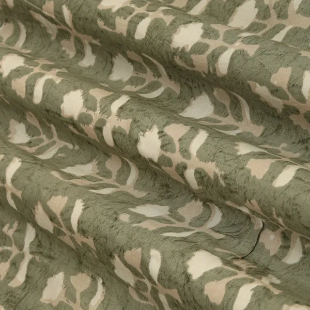 Sea Salt Green Muslin Wild Digital Print Fabric