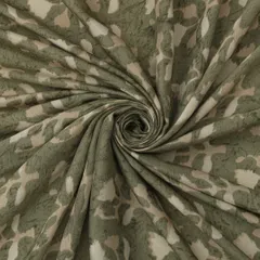 Sea Salt Green Muslin Wild Digital Print Fabric