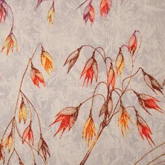 Smoke Grey Lawn Floral Digital Print Fabric