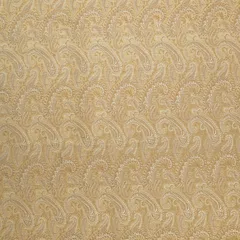 Dark Golden Brocade Paan Dim Golden Zari Work Fabric