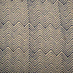 Peanut Brown Cotton Navy Blue Zigzak Kalamkari Print Fabric