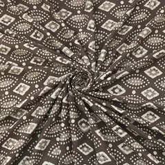 Stone Gray Cotton Dabu Print Fabric