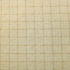 Ivory Cotton Linen Geometric Print Fabric