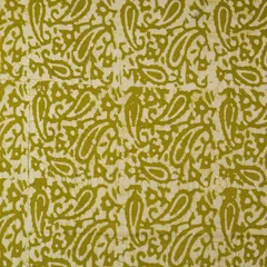 Green Chanderi Batik Paan Print Print