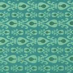 Sky Blue Motif Print Georgette Fabric