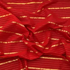Crimson Red Shimmering Kora Cotton Lurex