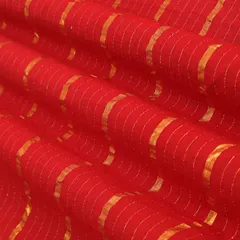 Crimson Red Shimmering Kora Cotton Lurex