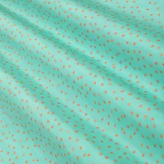 Sky Blue Mulmul Silk Bandhani Print Fabric