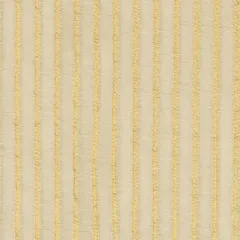 Powder White Chanderi Stripe Golden Zari Brocade Fabric