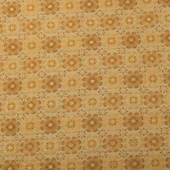 Dull Brown Georgette Position Floral Print Sequin Embroidery Fabric