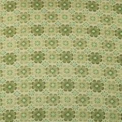 Fern Green Georgette Position Floral Print Sequin Embroidery Fabric