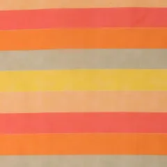 Red & Orange Organza Stripe Print Fabric