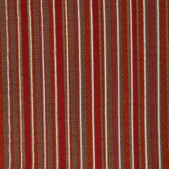 Maroon Cotton Stripe Print Gota Work Fabric