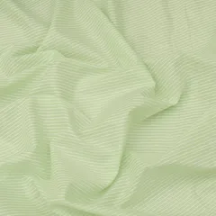Light Green Lawn Stripe Print Fabric