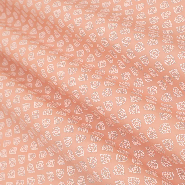 Blush Pink Lawn Floral Print Fabric