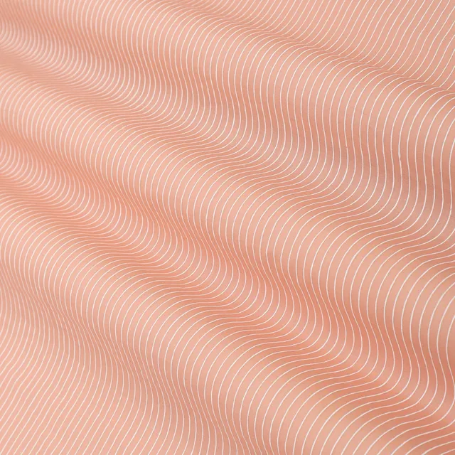 Salmon Pink Lawn Stripe Print Fabric