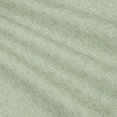 Light Green Lawn Foil Print Fabric