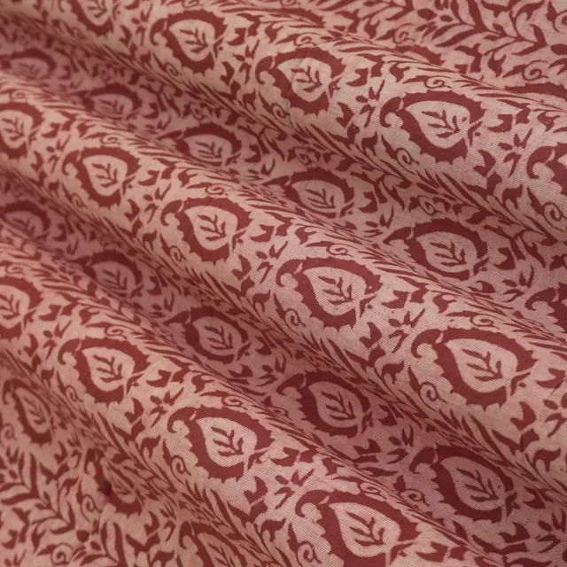 Bubblegum PInk Dabu Print Cotton Fabric