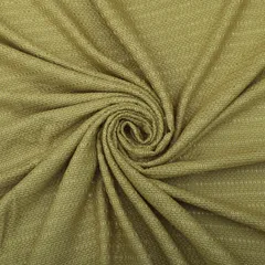 Moss Green Nokia Silk Threadwork Sequin Embroidery Fabric
