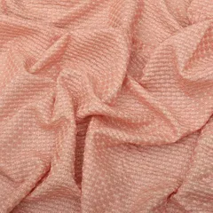 Baby Pink Nokia Silk Threadwork Sequin Embroidery Fabric