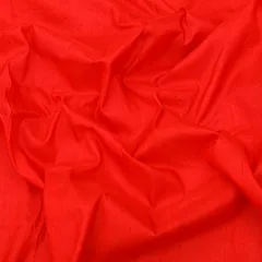 Scarlet Red Raw Silk Fabric