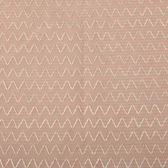Bubblegum Pink with Zig-Zag Embroidery Organza Fabric